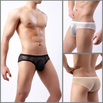 גברים לנשימה הלבשה תחתונה סקסית לגברים בצורת U התיק כיף קטן שטוח לפינה מכנסיים מותן נמוכה נקודת מבט ארוטי ואינטימי תחתונים