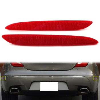 המכונית הפגוש האחורי לקצץ בצד רפלקטור רעיוני רצועות עבור יגואר XJ 2010 2011 2012 2013 2014 2015 2016 2017 פלסטיק ABS אדום עדשה