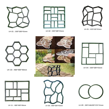 סיטונאי MOQ 20pcs DIY נתיב היוצר רצף תבניות אבן, לבנים, בטון עובש בטון ומלט הליכה גן נתיב רצף