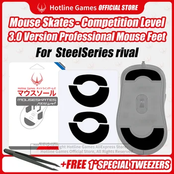 2 סטים החם משחקים 3.0 תחרות ברמה העכבר גלגיליות העכבר מטר משטח החלפת רגליים על SteelSeries Rival 0.28 מ 