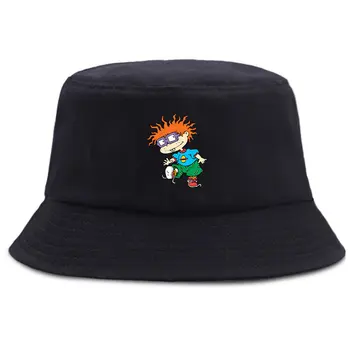 קריקטורה Rugarts Bucketss כובע יוניסקס כותנה מתקפל דייג הליכה כובע חיצונית דייג חוף כובעים לילדים בוב פנמה