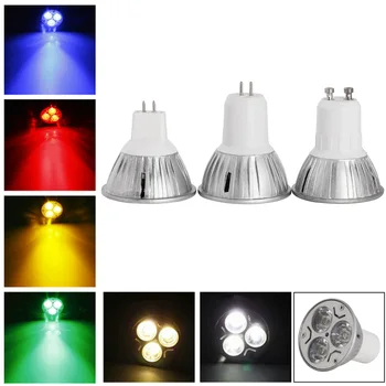 3W LED ניתן לעמעום נורות אור הזרקורים MR16 GU10 GU5.3 12V 110V 220V מנורה לבנה להחליף 30W מנורות הלוגן Bombillas Lamparas