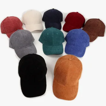 15 צבעים להתאמה קורדרוי כובע בייסבול חופשה חיצונית קניות Casquette Gorras צילום סאן קאפ