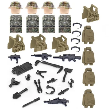 רוסית מודרנית אלפא כוחות מיוחדים חייל MOC אקדחים נשק צבאי משטרת העיר דמויות החלק אביזרים רחובות דגם מיני צעצועים