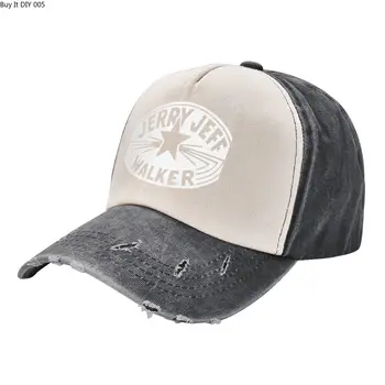ג 'רי ג' ף ווקר לבן בציר לוגו כובע בוקרים כובע חדש פלאפי כובע גולף כובע אישה כובעים לגברים