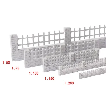 10pcs/lot חדש אדריכלות בקנה מידה דגם מיני DIY בניין חיצוני פלסטיק ABS חומר מודרני סגנון הגינה גדר