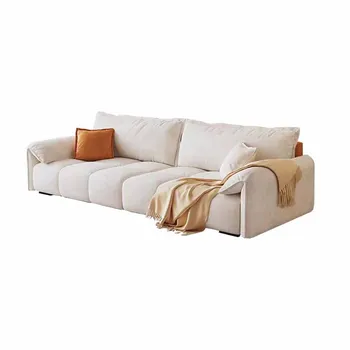 בסלון ספות בד הספה ישר צפיפות גבוהה ספוג מילוי לנשימה נוחה עצלן מזדמן הספה