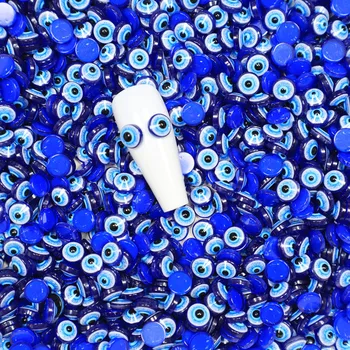 50pcs/תיק עיניים כחולות 3D שרף מסמר קסמי DIY מסמר אמנות עיטור חרוזים תכשיטים מסמר ריינסטון מניקור אביזרים 6-8 מ 