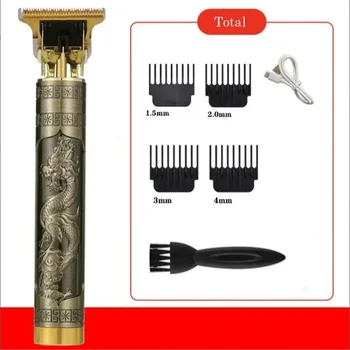דרקון הזהב נטענת USB Faders שיער קליפר מתכת מכונת גילוח לגברים ספרים Haircutter - הבחירה הטובה ביותר עבור השיער שלך Trimm