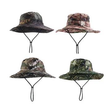 חדש הסוואה חיצונית דייג נסיעות קרם הגנה כובע ספורט שמש דלי כובע דיג כובע לנשימה רכיבה טיולים ציד כובעים