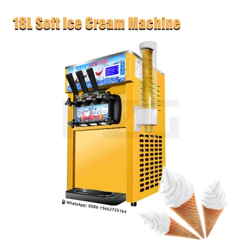 שלושה טעמים גלידה מכונת מסחרי רכה גלידה מקבלי שולחן העבודה גלידת גלידה, מכונה ייצור