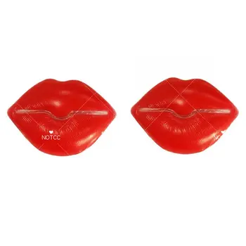 NOTCC 5 זוגות אדום צורת שפתיים, סיליקון הפטמה כיסויי פטמות לנשים נלהבות צד דבק לשימוש חוזר סקסי השר מכסה בתפזורת הסיטוניים