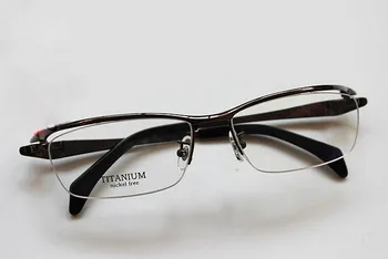 טהור מסגרות טיטניום קלה במיוחד אלרגיה חצי-מסגרת קוצר ראיה של גברים מסגרת משקפיים אופנה עסקית מסגרת משקפיים 1153
