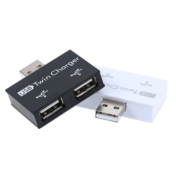 Mini USB Hub 2 יציאת מטען רכזת מתאם חמה למכירה אופנה חדשה USB מפצל עבור טלפון, מחשב לוח