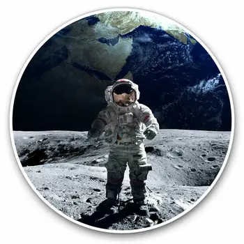 S61721 # אסטרונאוט לכת זר הירח דביק מדבקות הרכב מדבקה עמיד למים אוטומטי Decors על הפגוש האחורי חלון המחשב הנייד