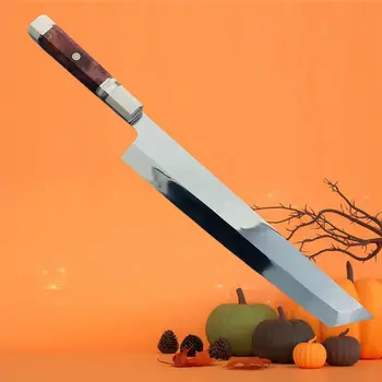 12 אינטש סשימי סכין אחת עם קצוות 10Cr18MoV להב פלדה שפים קליבר Tynny פרוסות נקניק סושי Kiritsuke בעבודת יד סכיני מטבח.