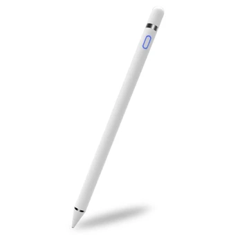 מגע עט אוניברסלי עבור העט עיפרון פעיל קיבולי Stylus עבור טלפון חכם לבן