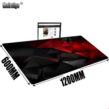 שחור אדום גיאומטריה גדול משטח עכבר שולחן מחצלת Dropshipping Xl משחקי מחשב Office אביזרים המשחק מחצלות 120x60cm Mousepad החברה