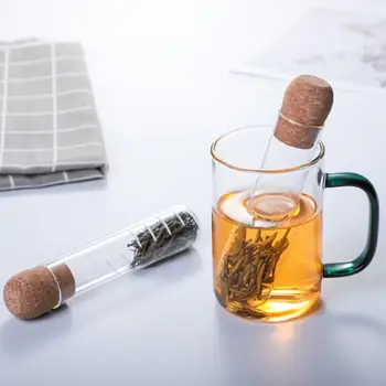 כוס תה Infuser תה מסנן יצירתי צינור זכוכית עיצוב תה מסננת אביזרים למטבח