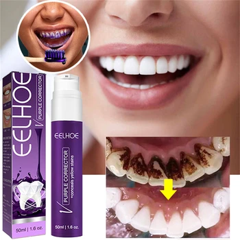 סגול שיניים היופי הלבנת שיניים משחת שיניים רגיש שן טיפול אוראלי ניקוי להסרת פלאק כתם הבהרה טיפולי שיניים