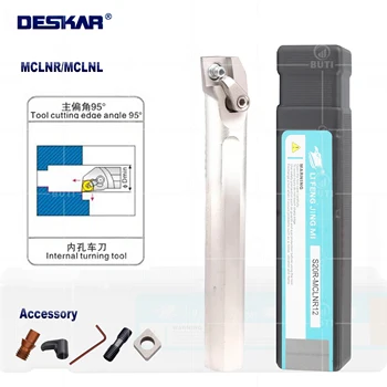 DESKAR 100% מקורי MCLNR MCLNL CNC לבן כלי מחזיק HSS מתכת מחרטה פנימי הופך משעמם בר משמש מוסיף קרביד CNMG