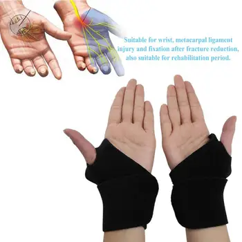 2Pcs צמיד היד סד מתכוונן לנשימה רכה ספורט Wristbands תמיכה יציבה שבר פציעה ברצועות קיבוע הפלטה