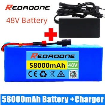 48 v ליתיום יון Batterie 58Ah 1000w 13S3P 18650 Li-ion Battery Pack עבור בגודל 54.6 v E-bike אופניים חשמליות קורקינט עם עב 