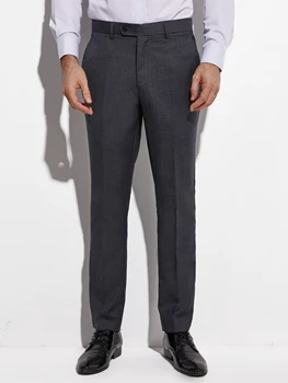 גברים מכנסי גברים Slim Fit עסקים מכנסיים לגברים בהתאמה אישית המכנסיים תפורים מכנסיים,המותאמים מכנסי צמר Pantalon Tailleur Homme