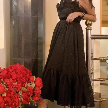 מיניון סאטן קו A ללא כתפיות Populer נשף שמלת קפלים קרסול-אורך רשמית אלגנטי ערב המפלגה שמלת נשים 2023