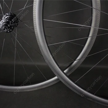פחמן חישורים UD אור-על גלגלים 30mm-50mm הגולל/ללא פנימית מוכן/צינורי הכביש גלגלים אור סופר אופניים למכירה
