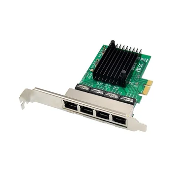 PCIe כדי Quad יציאת RJ45 Ethernet NIC כרטיס רשת PCI-E ל-4 יציאת RJ45 Gigabit 1000M Ethernet כרטיס רשת RTL8111F