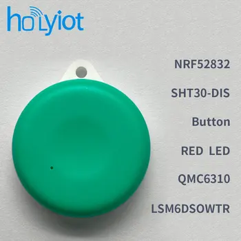 Holyiot NRF52832 9 ציר צרות תנועה חיישן ג ' ירוסקופ ומד תאוצה מגנטומטר חיישן טמפרטורה ולחות ברומטר