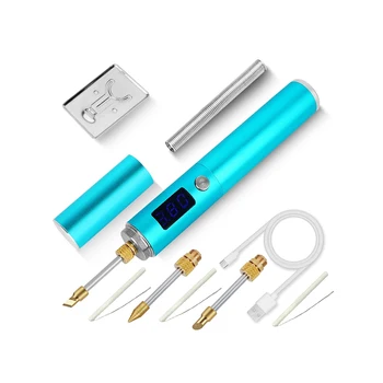 USB אלחוטי מלחם נטענת מלחם סוללה נשלפת עם תצוגת LED USB מתח גבוה חימום מהיר