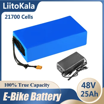 LiitoKala 48V 25Ah אופניים חשמליים משולש סוללה 21700 5000mAh 13S5P 1500W קטנוע סוללה 48v25ah אופניים חשמליים סוללה