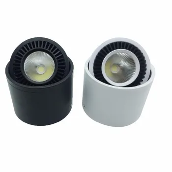 10Pcs COB LED Downlights Dimmable 5W 7W 9W 15W צמודי תקרה LED מנורות נקודת אור 360 תואר סיבוב LED Downlight