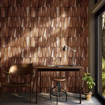 נורדי וינטג ' כפרי 3D עץ טפטים לעיצוב הבית המסמכים ציורי קיר נייר 3D רול עבור חדר השינה תה קירות הבית vinilos ונקייה