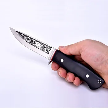 פירות סכין מטבח חדה טקטי חיצונית קשיות גבוהה סכין נייד קטן ישר סכין מעשית כלי מטבח.