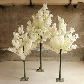 חתונה, קישוט הבית מסיבה ריהוט מלאכותי עץ דובדבן סימולציה צמח מזויף מדומה פרח עץ חיים בחדר המלון