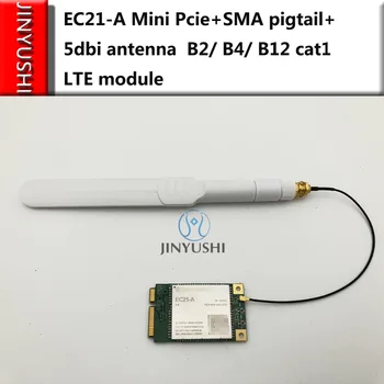 JINYUSHI על EC21-A EC21 Mini Pcie+U. FL IPEX כדי SMA צמה+5dbi אנטנה B2/ B4/ B12 cat1 LTE 10M GPS, GLONASS גלילאו QZSS