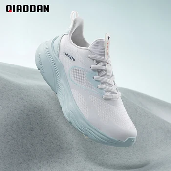QIAODAN נעל ריצה נשים 2023 חדש לנשימה איזון שרוכים לביש אנטי חלקלק נוח קל משקל הנעל XM26230215