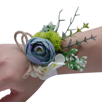 כחול Artifical רוז פרחים היד פרחים שושבינה מסיבת חתונה נישואין אביזרים נוביה