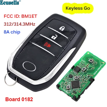 2+1/3 לחצנים חכם Keyless ללכת המרוחק מפתח 312MHZ 314.3 MHz 8A צ ' יפ טויוטה Hilux-FCC ID:BM1ET 0182 לוח TOY12