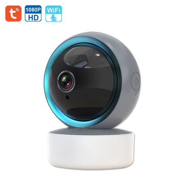Tuya בייבי מוניטור ה-IP מצלמה 1080P 355° מקורה וידאו ביתית אלחוטית Wifi IP מצלמת אבטחה ראיית לילה מצלמות במעגל סגור, מצלמות אבטחה.
