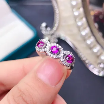 MeiBaPJ מחיר סיטונאי טבעי נופך חן אופנה טבעת לנשים אמיתי 925 כסף סטרלינג קסם תכשיטים יפים