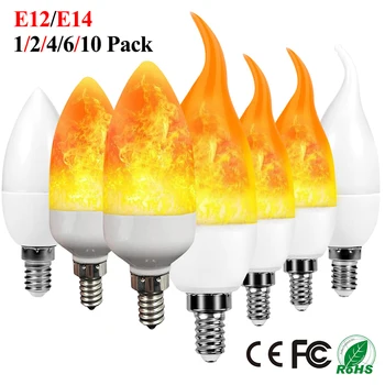 E14 E12 LED להבה הנורה להבהב נורת LED אש הדמיית אור הנר, גן מנורות קיר תאורה תאורה חיצונית עיצוב הבית