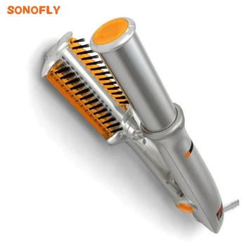 SONOFLY 2 1 מקצועית מסלסל שיער מיישר ברזל מברשת מסרק באופן אוטומטי 3 טמפרטורה סלון ההום סטיילינג כלי DYS-01
