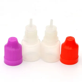 100pcs פלסטיק רך העין טפי בקבוקים עם צבעוני חסין בפני ילדים עבור E נוזלי ריק PE 3ml בקבוק משלוח מהיר