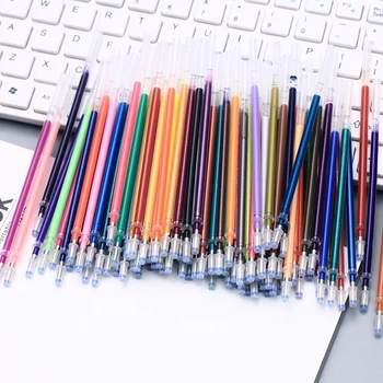 100 להגדיר צבעי ג 'ל עט מילוי רוד רב בצבע ציור דיו ג' ל עטים מילוי ציור גרפיטי נייר מכתבים של בית הספר