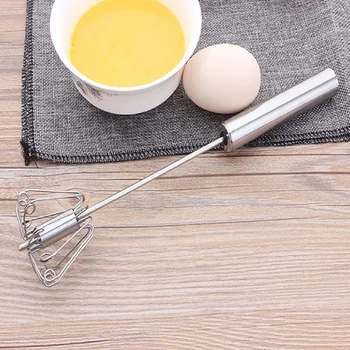 חצי אוטומטי היד לחץ על סוג רוטרי ביצים להקציף תועמלן 10 סנטימטר נירוסטה מיקסר כלי מטבח.
