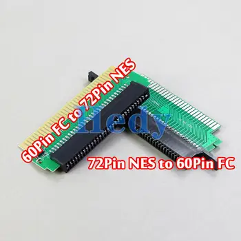 10PCS על Famicom FC 60 Pin בנס 72 פינים FC מתאם ממיר PCB עם שבב IC מותקן המשחק כרטיס מתאם לוח 72pin כדי 60pin